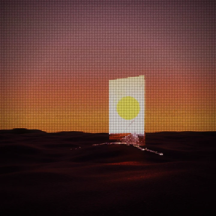 Diamond style glyph art in the Red Sun look